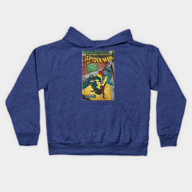 "Venom's Clutches" Comic Book Cover Fan Art Kids Hoodie by MarkScicluna